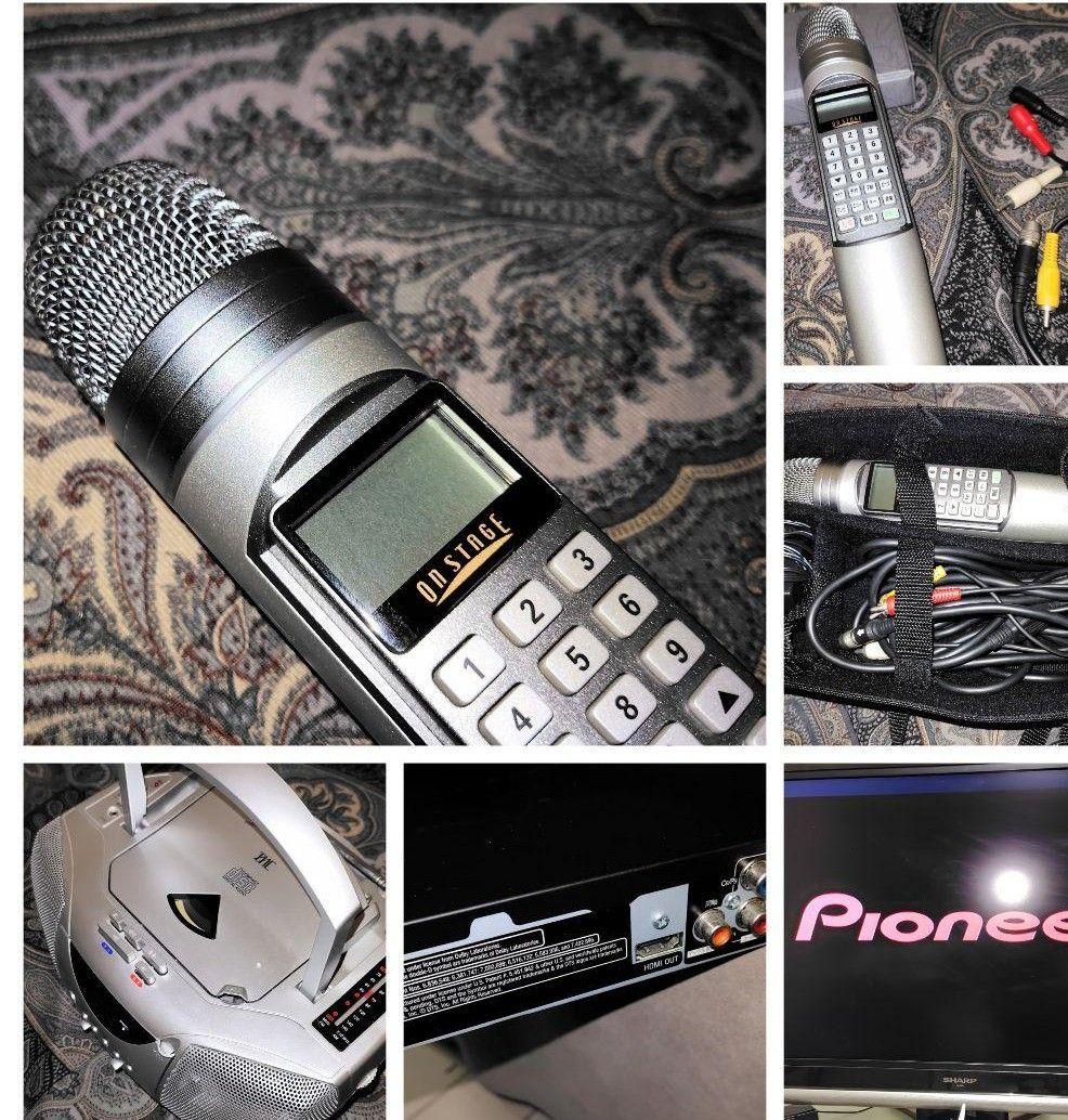 プロジェクターマクセルレコーダーDVDプレイヤーカラオケマイクCDプレイヤー5点