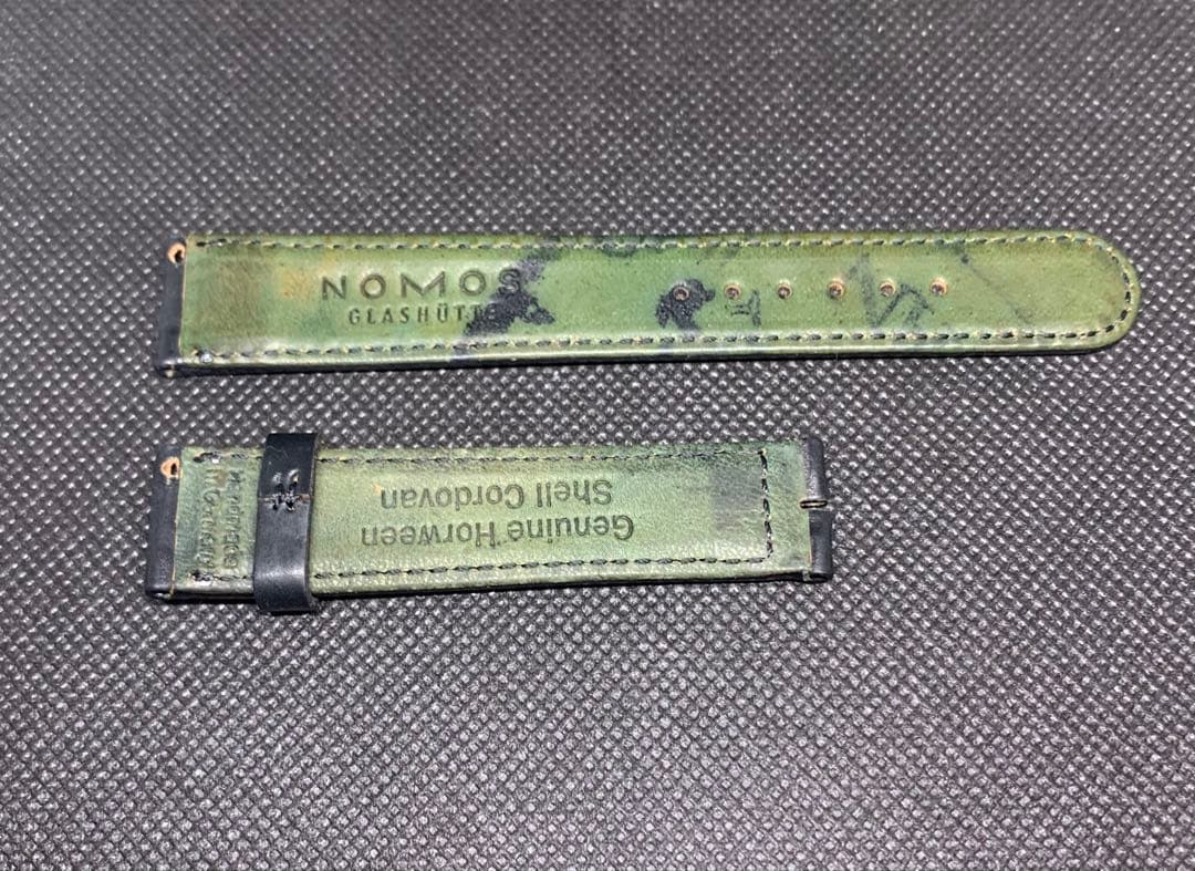 未使用　ノモス　NOMOS 純正　コードバン　ベルト　17mm ストラップ