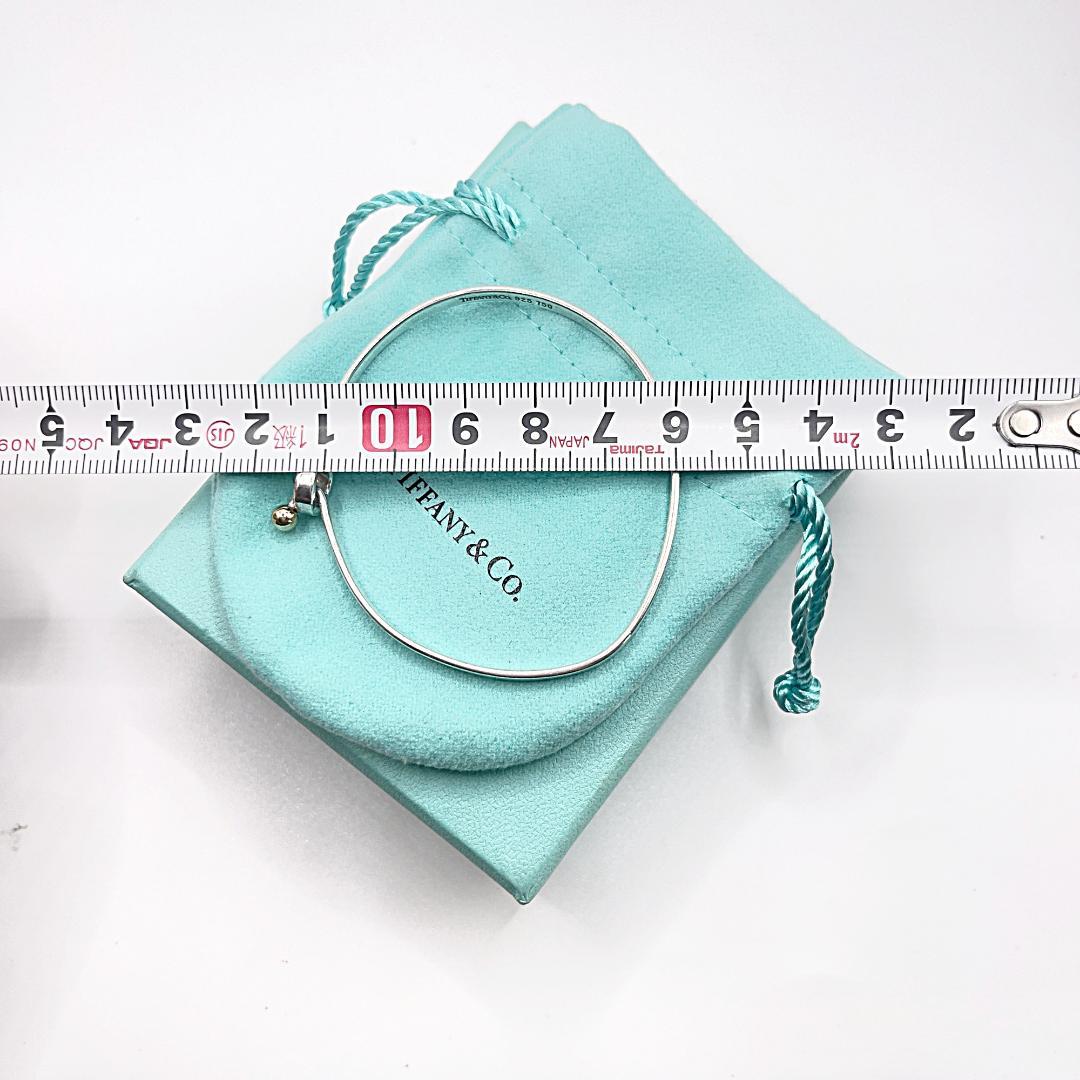 ティファニー ラブノット フック&アイ バングル シルバー 18K ブレスレット