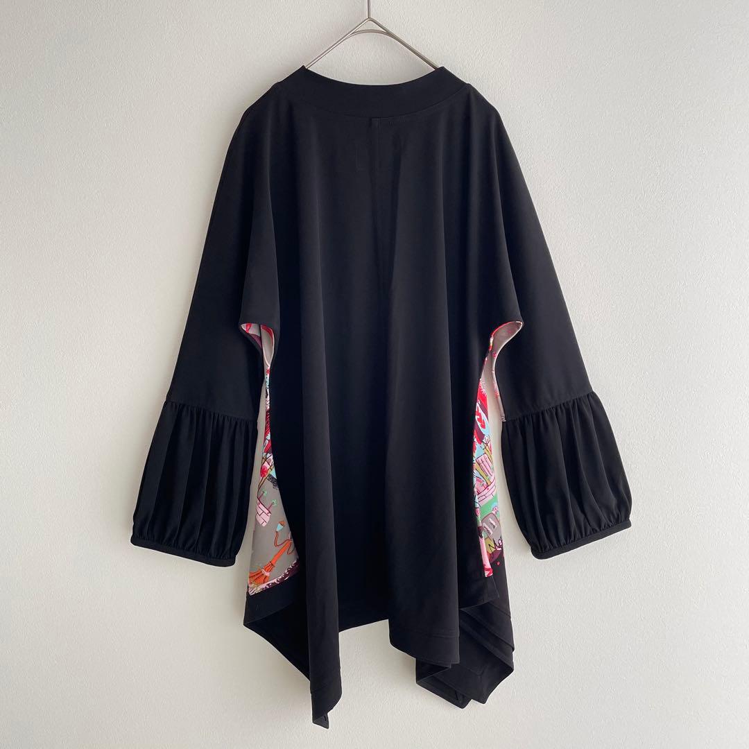 トクコプルミエヴォル パリ アート チュニック 9号 バルーン袖 日本製 アシメ