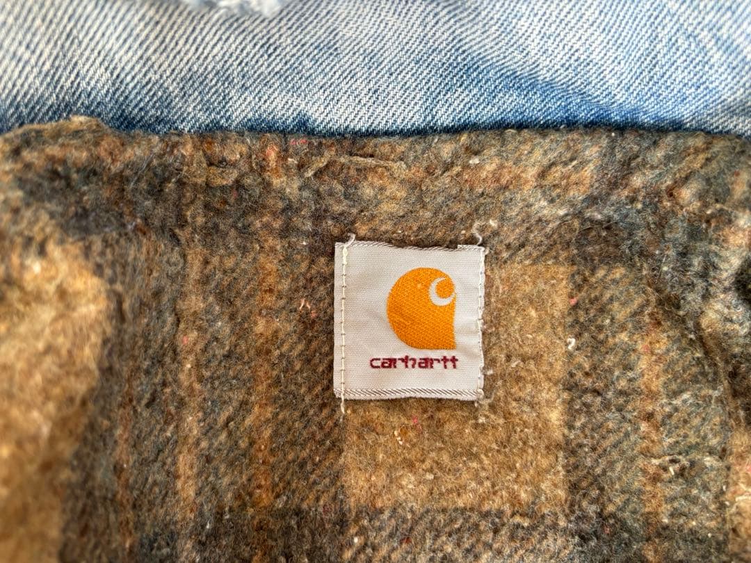 80s 90s Carhartt ミシガンチョアジャケット　デニム　フェード