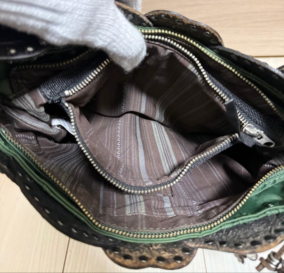 【美品】DIESEL ディーゼル ショルダーバッグ スタッズ アーカイブ Y2K