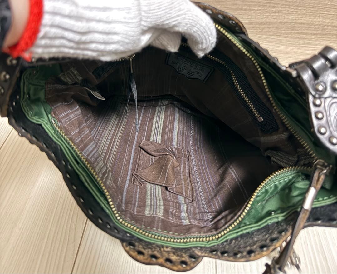 【美品】DIESEL ディーゼル ショルダーバッグ スタッズ アーカイブ Y2K