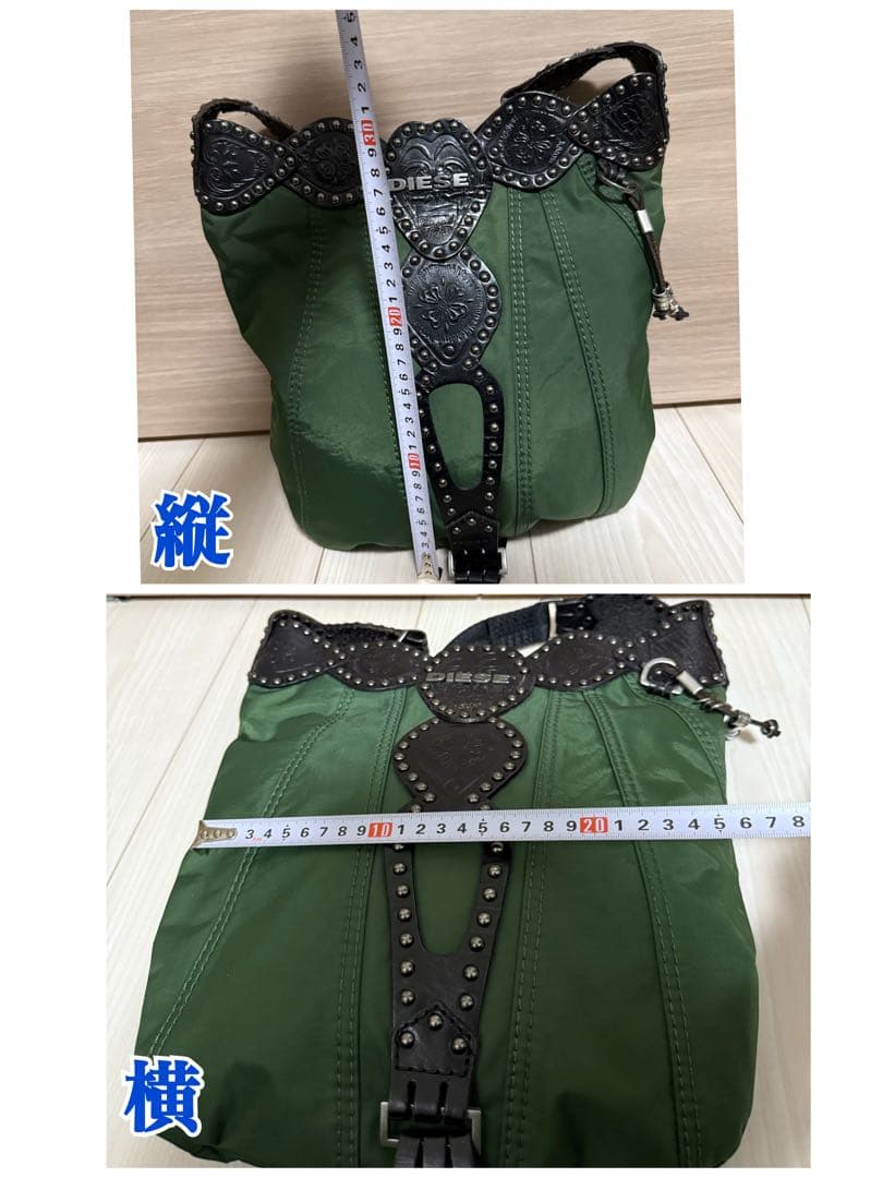 【美品】DIESEL ディーゼル ショルダーバッグ スタッズ アーカイブ Y2K