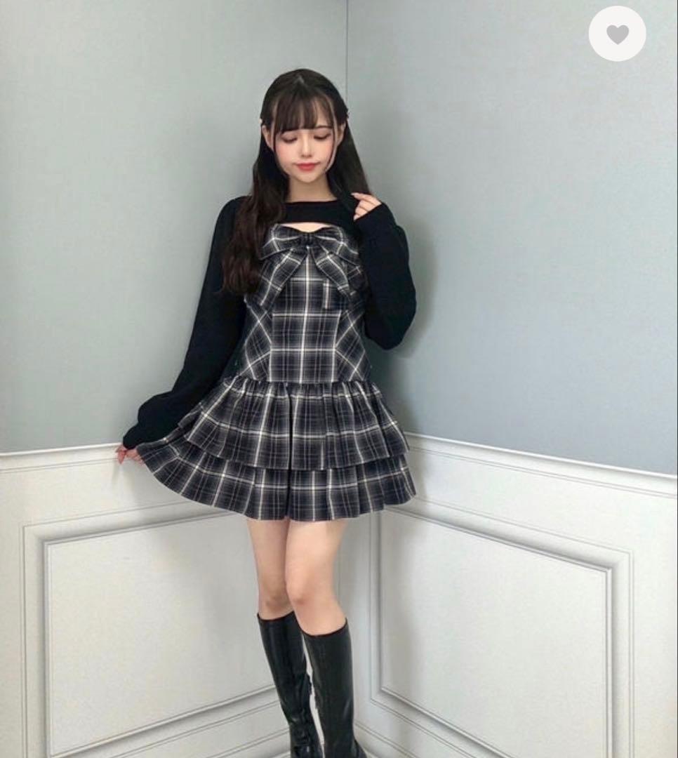 evelyn リボンボレロワンピース