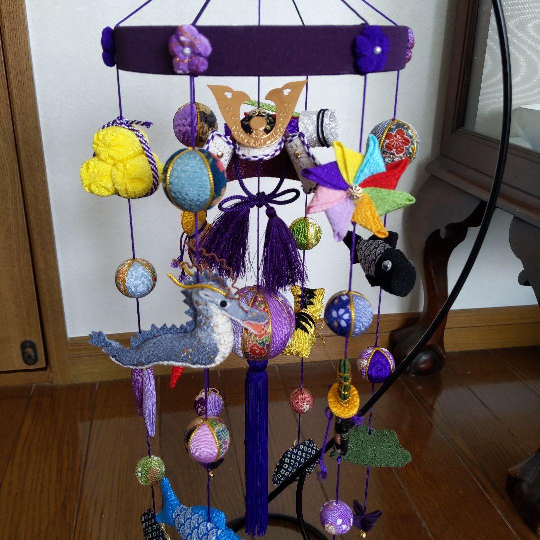 ちりめん細工　端午の節句下げ飾り　(龍付)　nananaまま♡