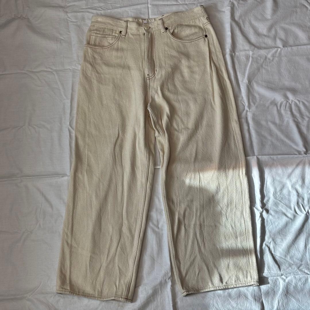 パンツ Cornier SILK NEP DENIM PANTS WHITE L