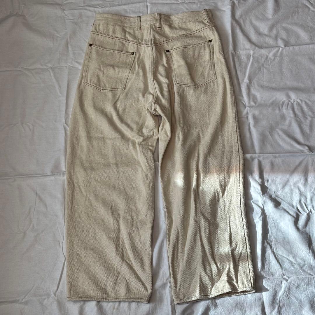 パンツ Cornier SILK NEP DENIM PANTS WHITE L