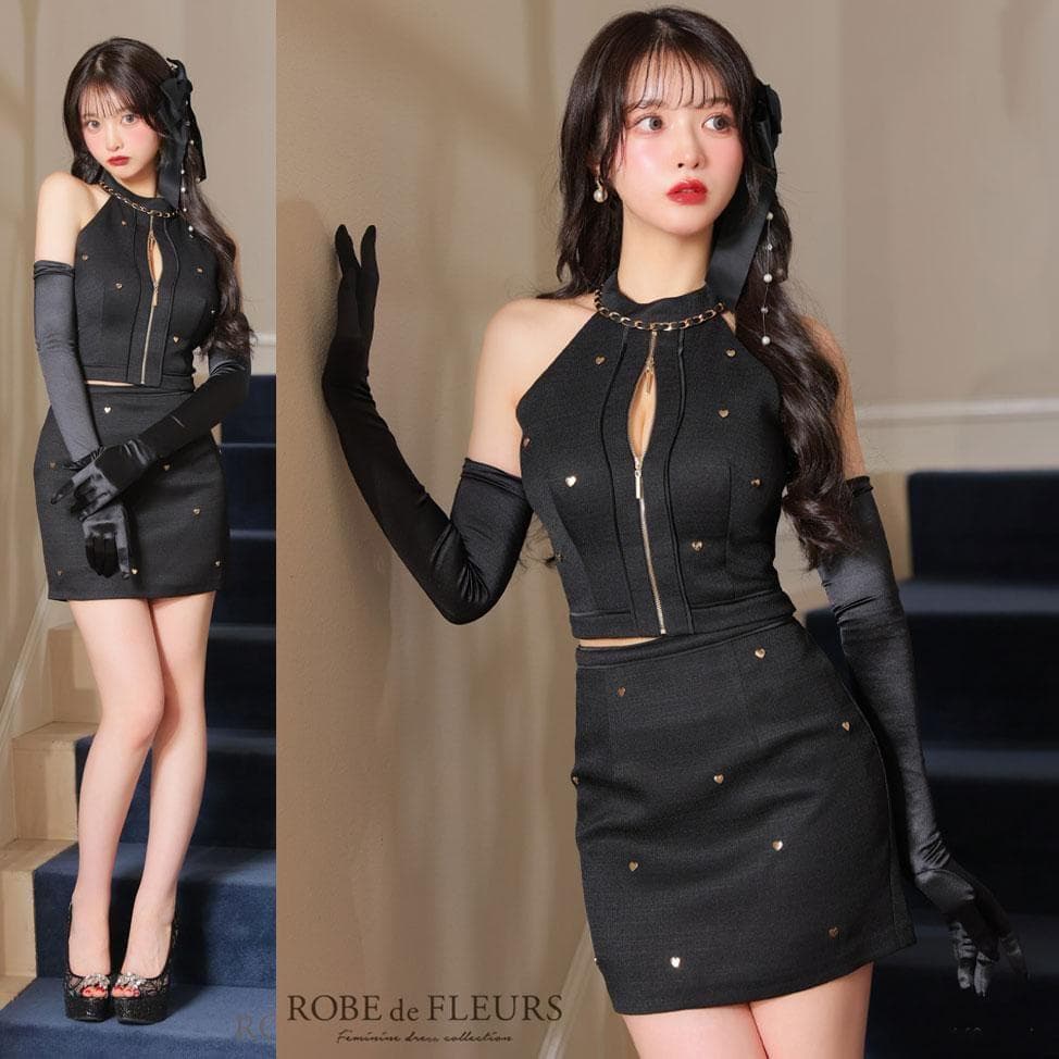 [ローブドフルール]fm3751 キャバドレス ブラック S