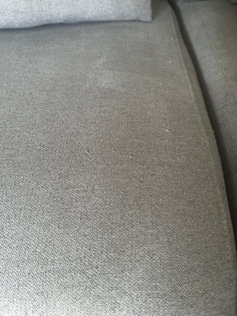 ニトリ2人掛け布張りカウチソファ(ポーション2KD GY)横のみ販売1月中旬まで