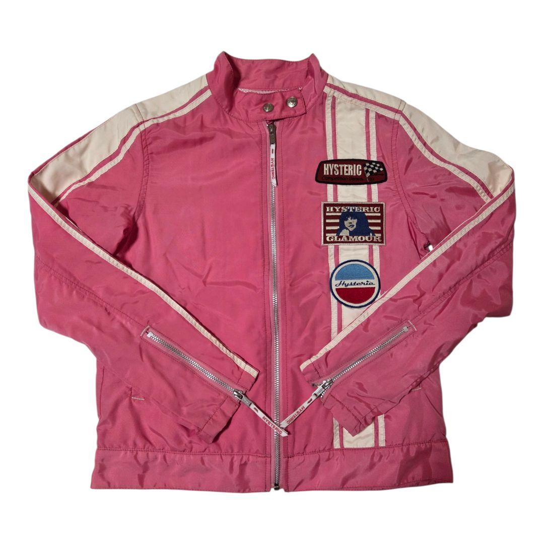00s HYSTERIC GLAMOUR ロゴ ワッペン ジャケット ピンク