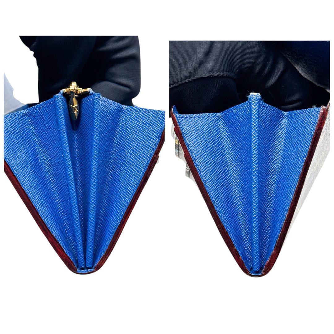 ルイヴィトン モノグラム ポルトフォイユ サラ マルチカラー 長財布 青 ブルー