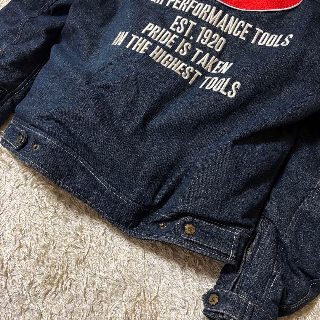 スナップオン Snap-on デニム バイクジャケット 中綿 冬 　ライディング