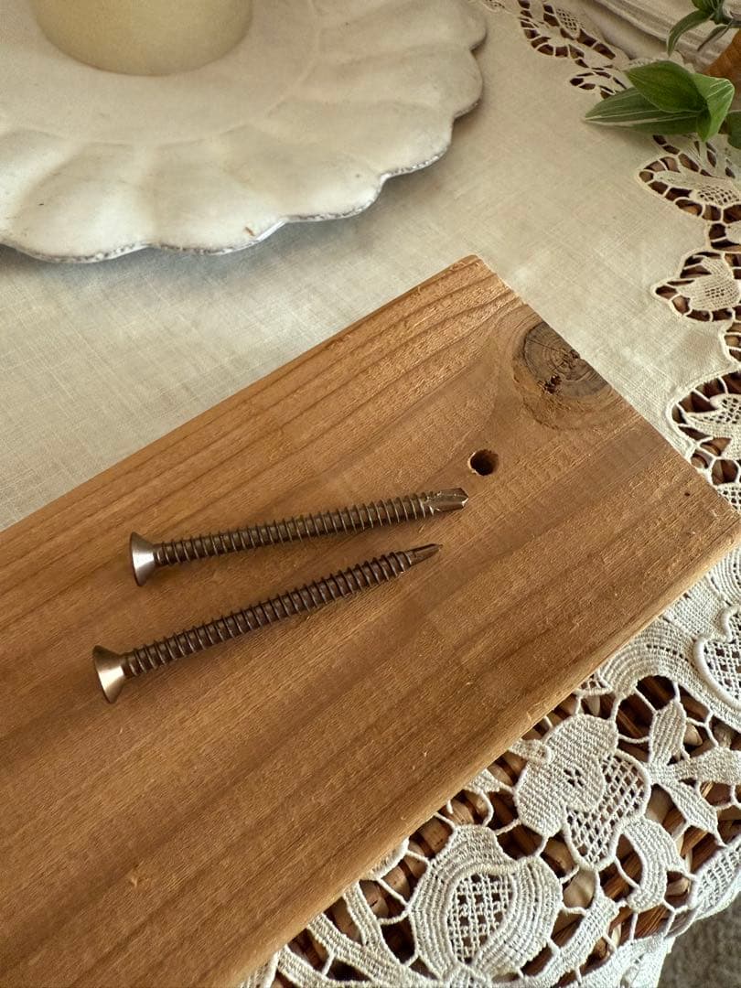 気まぐれ工房ஐ木とガラスのつまみの壁掛けフックஐビンテージ・アンティーク