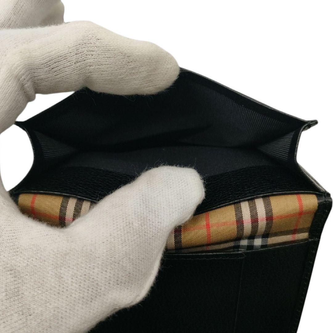 バーバリー　未使用品　名刺入れ　ビジネスカードホルダー　ノバチェック　ブラック