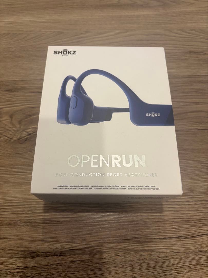 美品 SHOKZ OPENRUN 骨伝導イヤホン ブルー