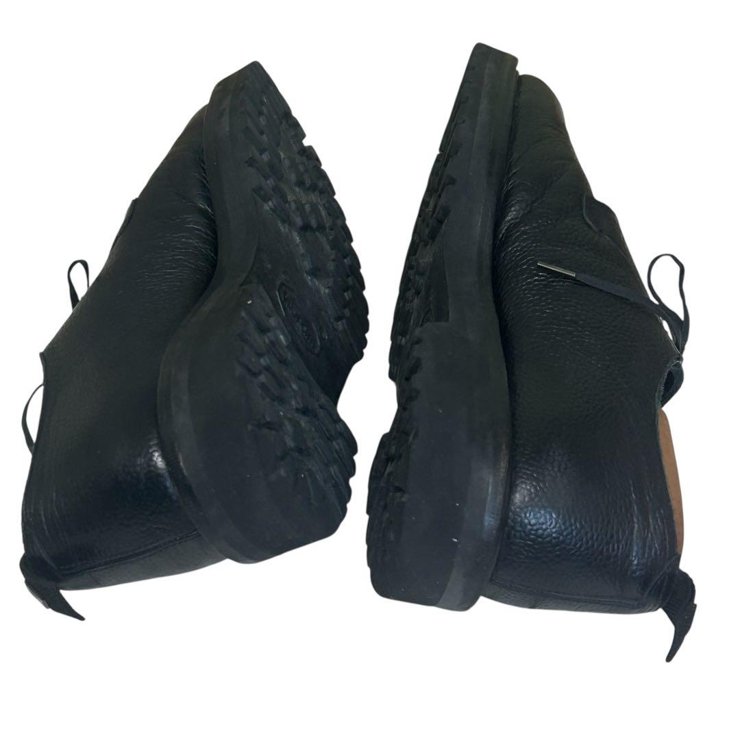 極美品 WH シボ革プレーントゥシューズ　ブラック ビブラムソール 26.5cm