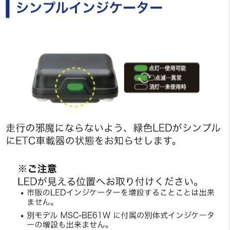 バイク用　ETC　車載器　ミツバ　BE61　（検索用）ETC2.0　1022