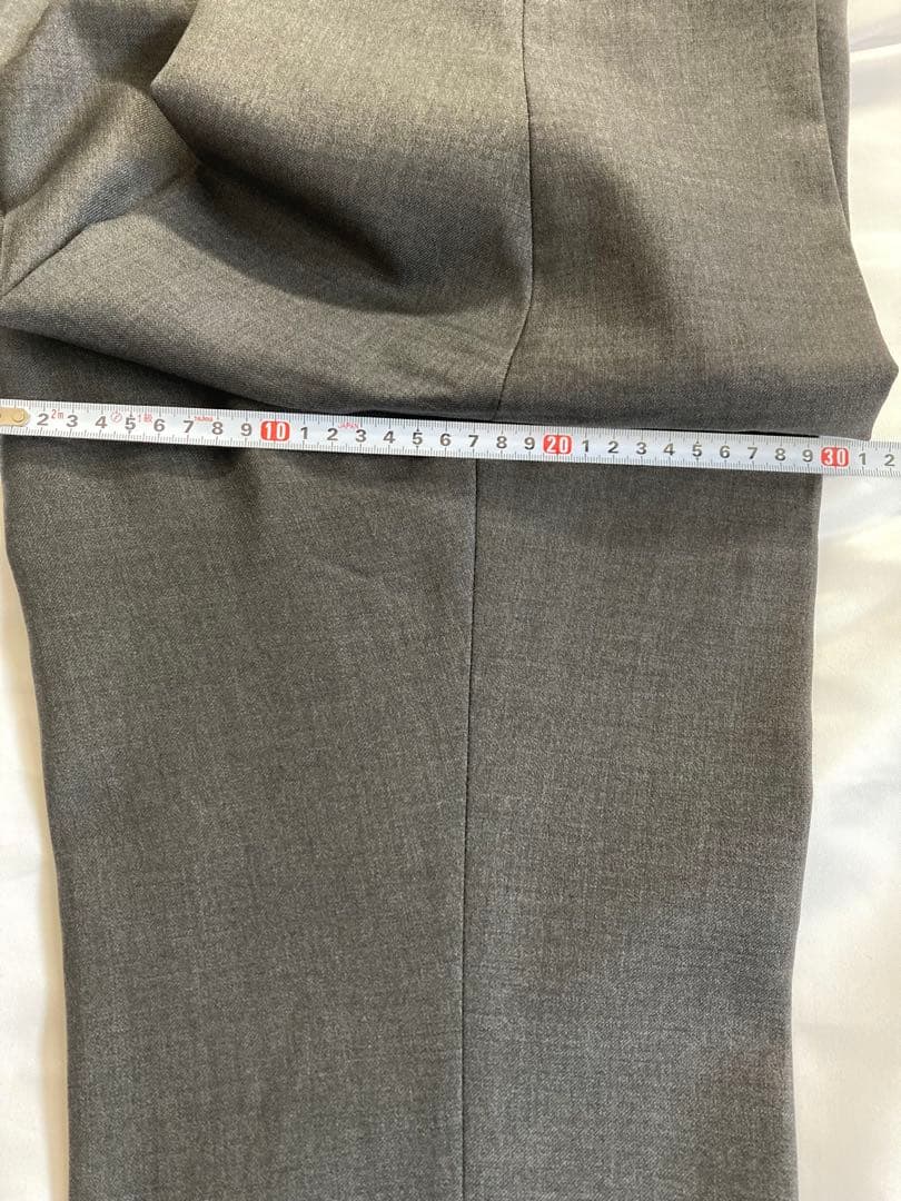 高級 Super120s PT01 ウール スラックス 46 グレー