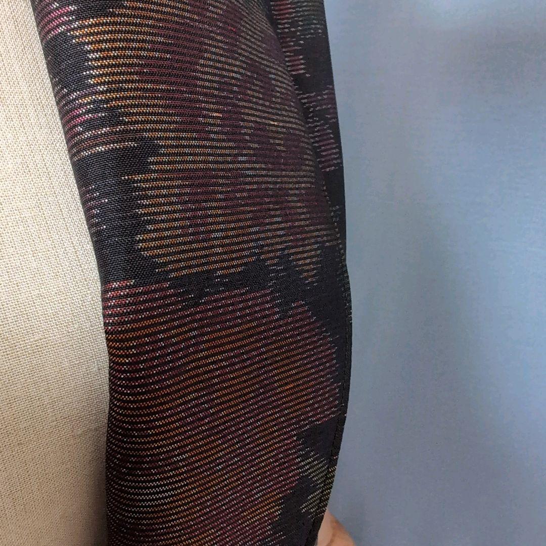 着物リメイク　やや難あり　大島紬ショールカラージレワンピース　L〜XL