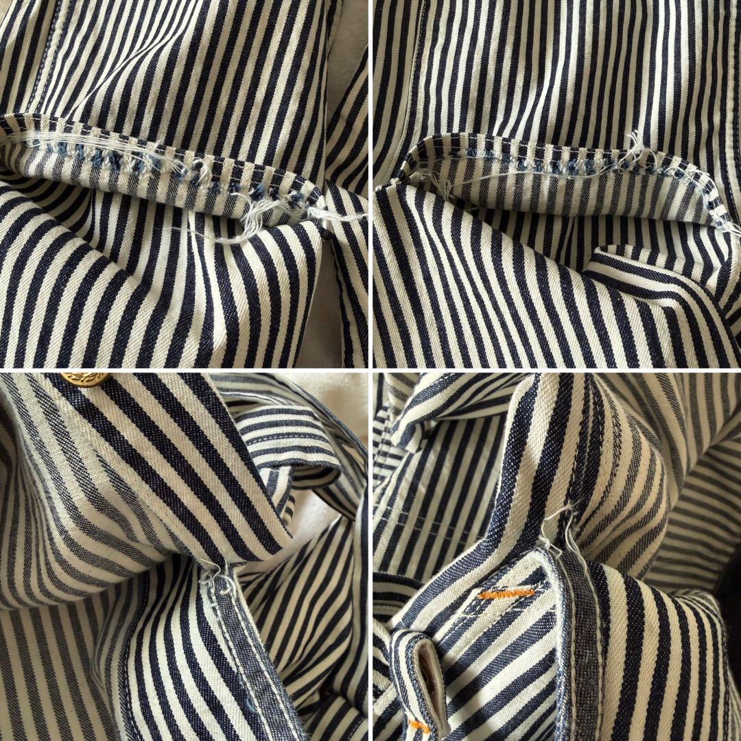 TCB jeans HANDYMANオーバーオール ヒッコリー 34 美品