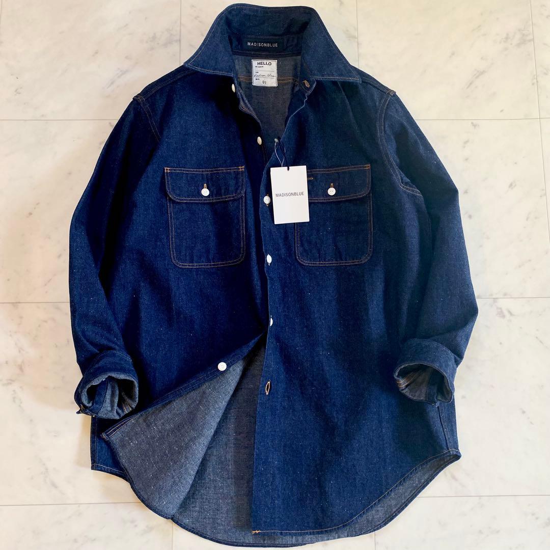 【タグ付き＊未使用品】マディソンブルー　ハンプトンデニムシャツ　サイズ01