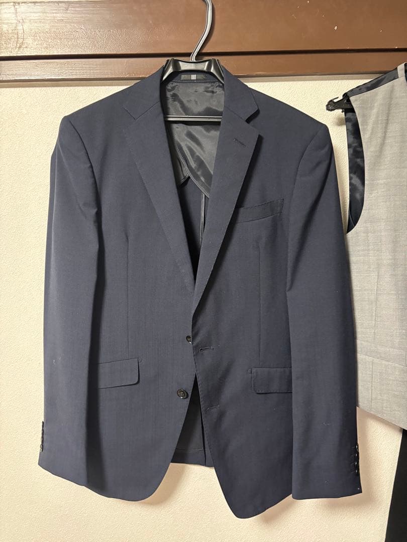 かずぅ　美品　SUIT SELECT 3ピース　セットアップ ネイビー リ