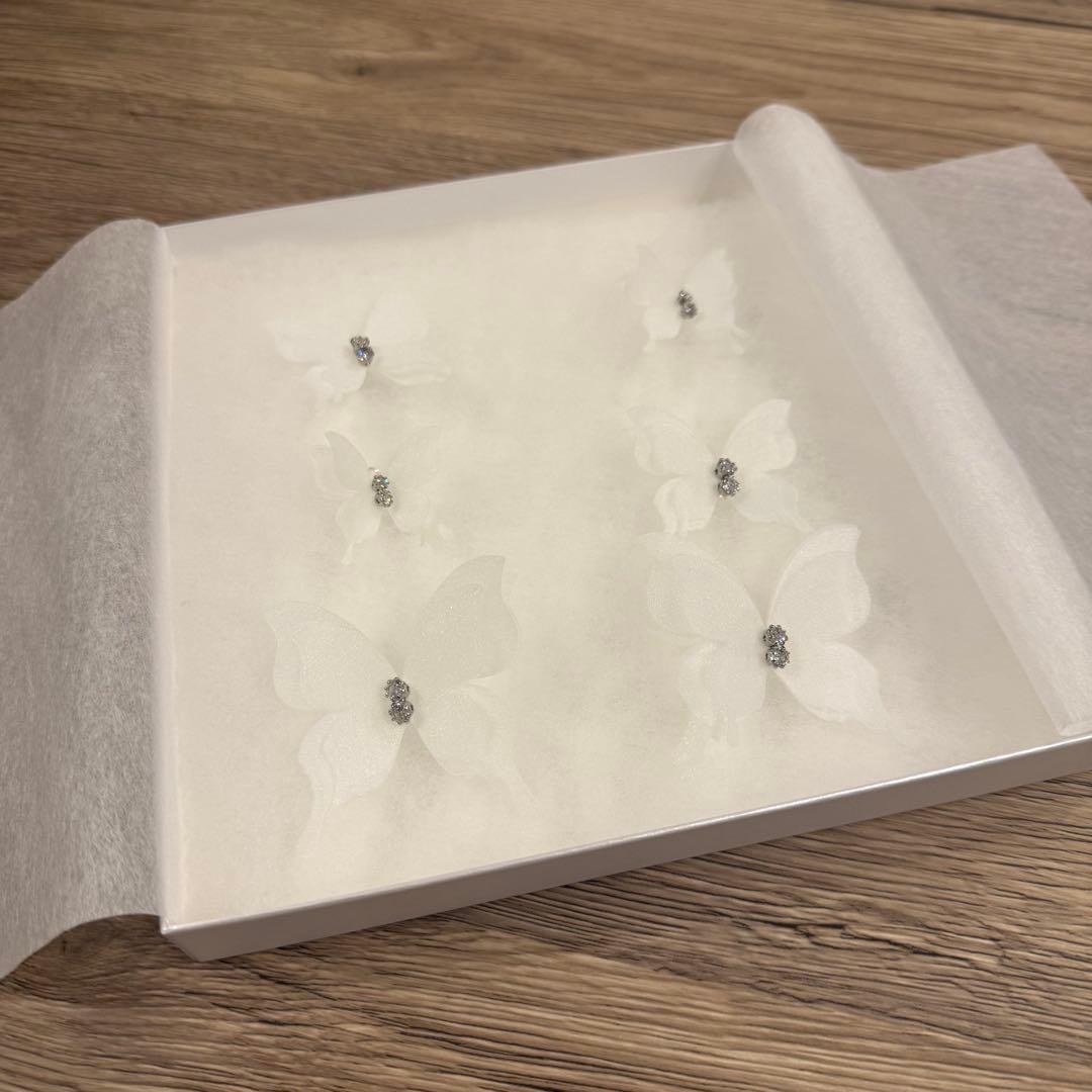 ANNAN WEDDING 蝶々 ブライダルアクセサリー 6個セット　MA270