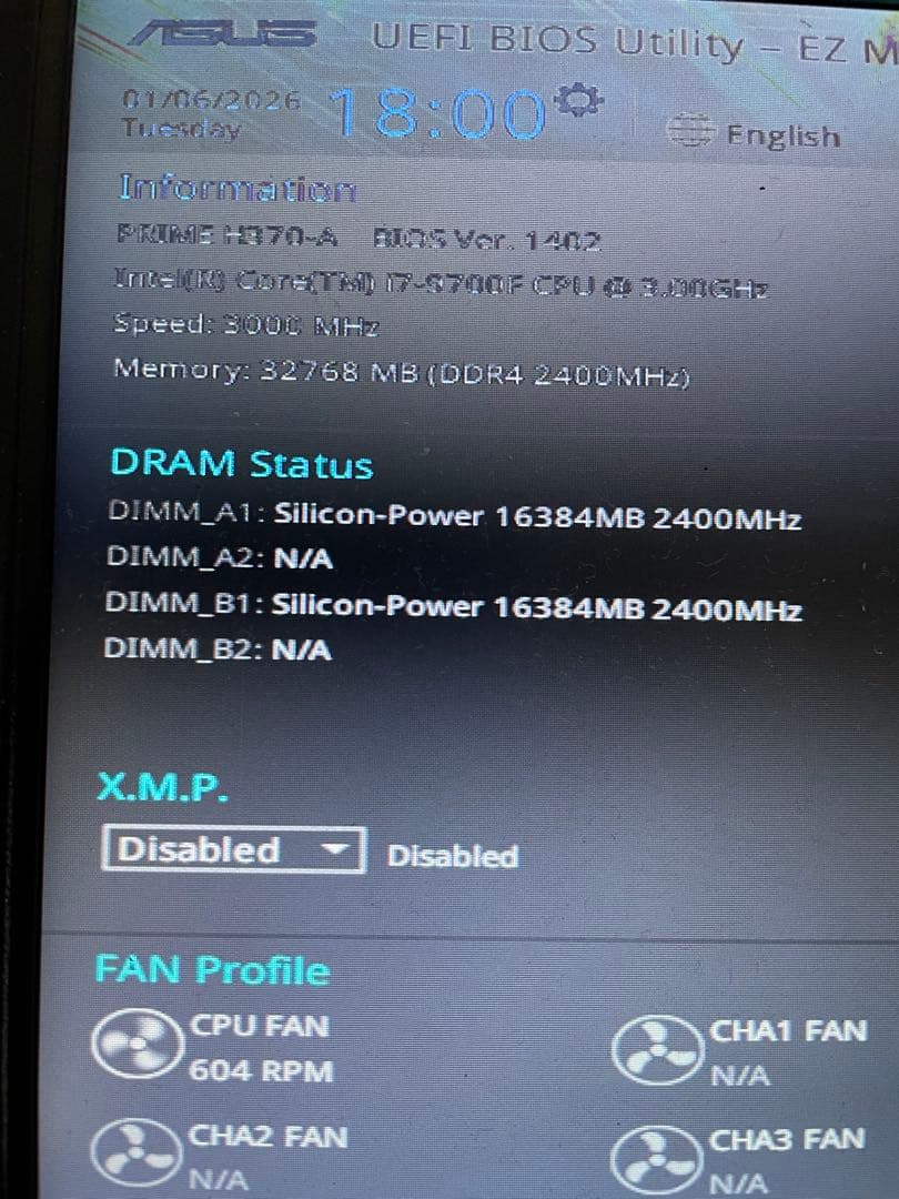 SP DDR4 2400 16GB ×2 計 32GB