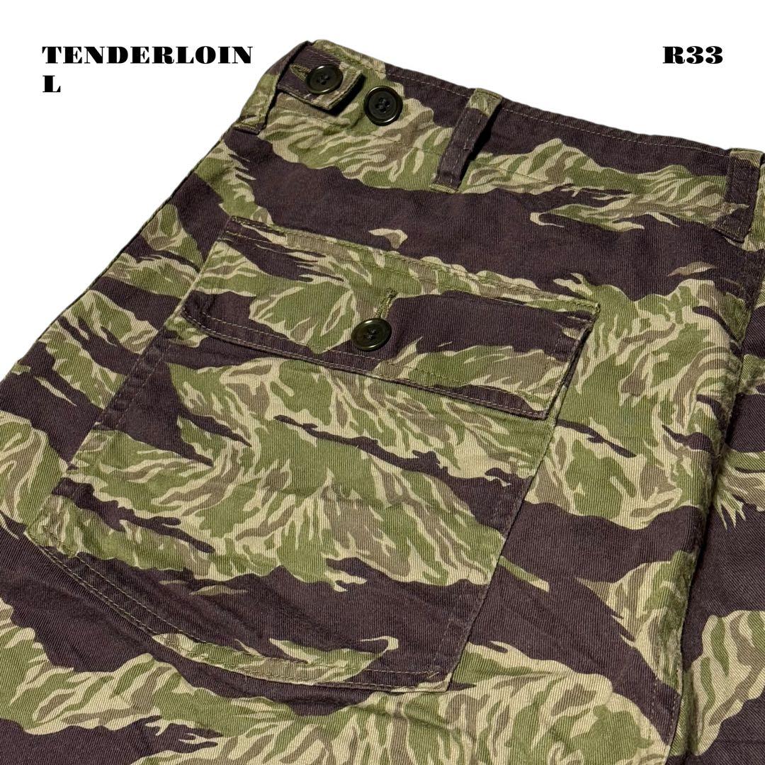 ★限定出品★ TENDERLOIN バンブーショーツ カモフラ CAMO迷彩緑L