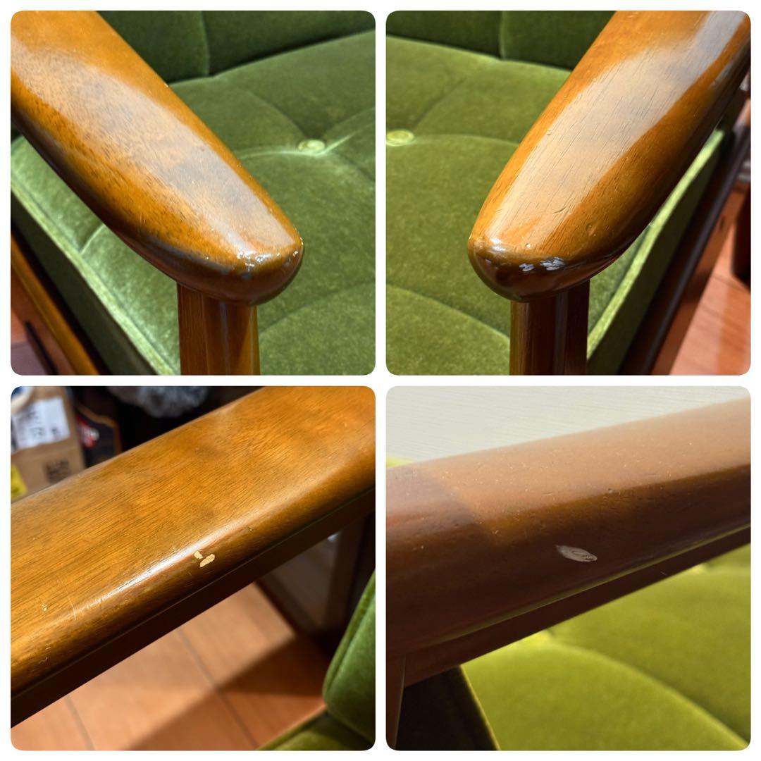 カリモク60 ソファ 2人掛け モケットグリーン チェア