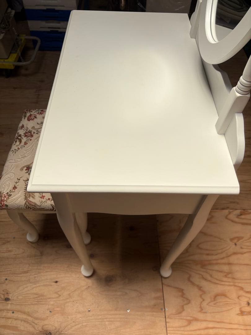 ホワイト 木製 ドレッサー・鏡台