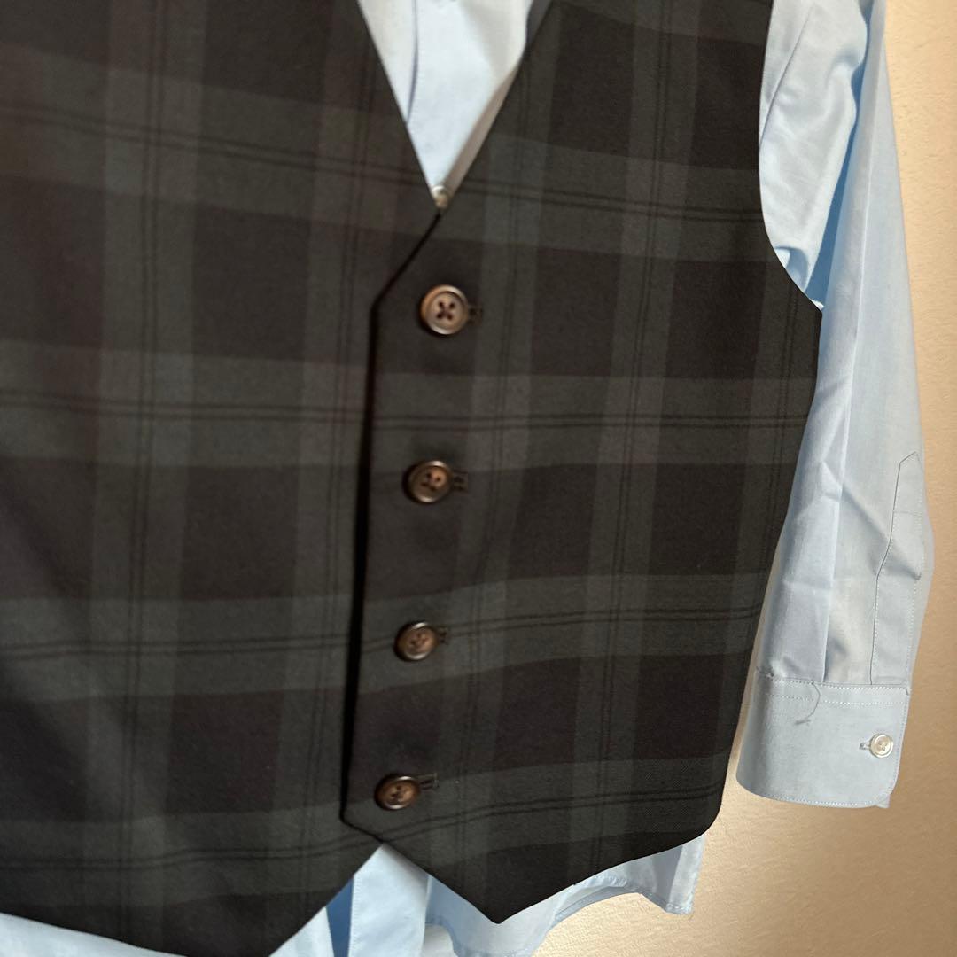 【美品】グリーンレーベル　スーツ　キッズ　チェック　入学式　フォーマル