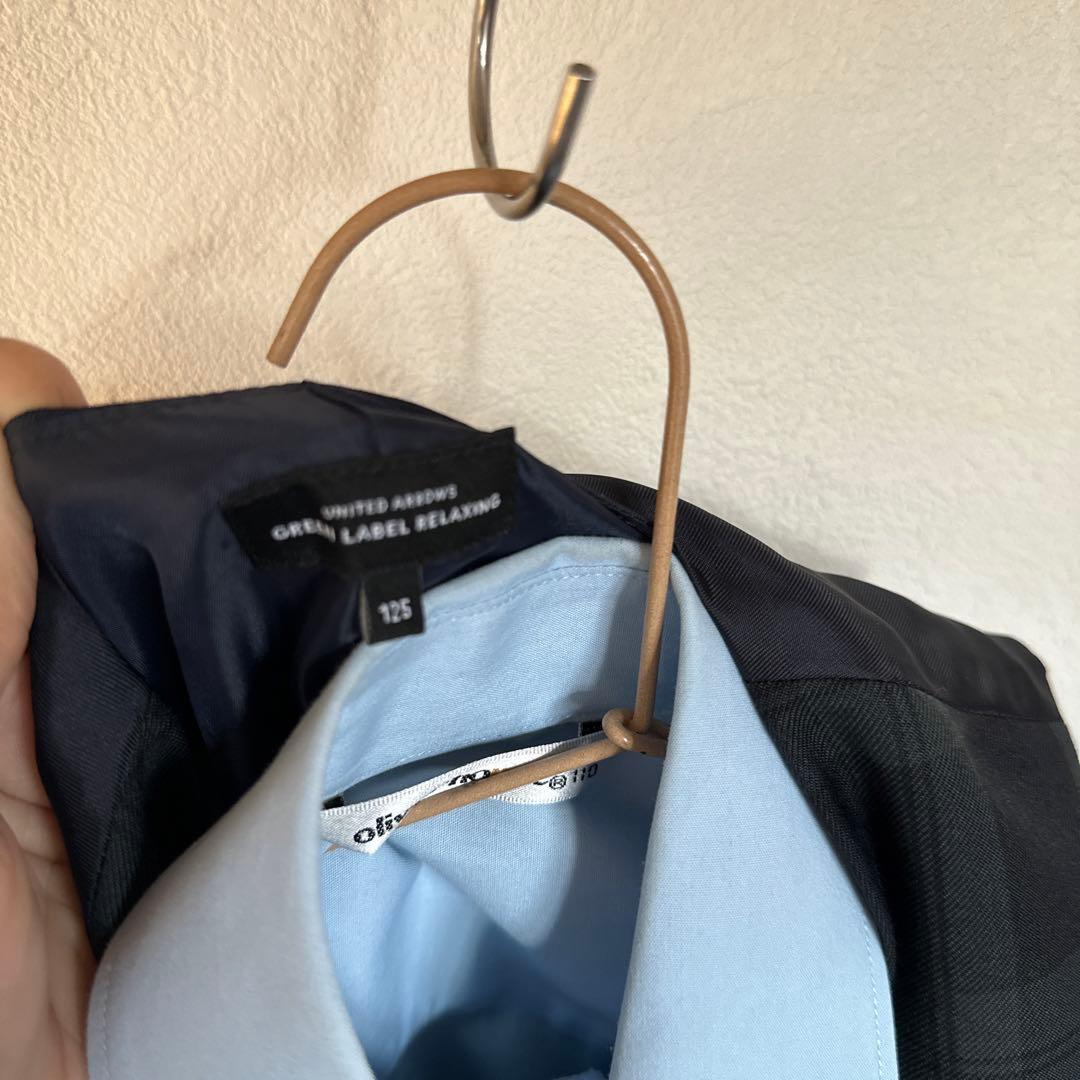 【美品】グリーンレーベル　スーツ　キッズ　チェック　入学式　フォーマル