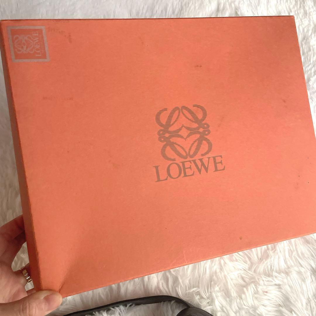 希少⭐︎LOEWE ネイビー アナグラム ナッパレザー 本革 ショルダーバッグ