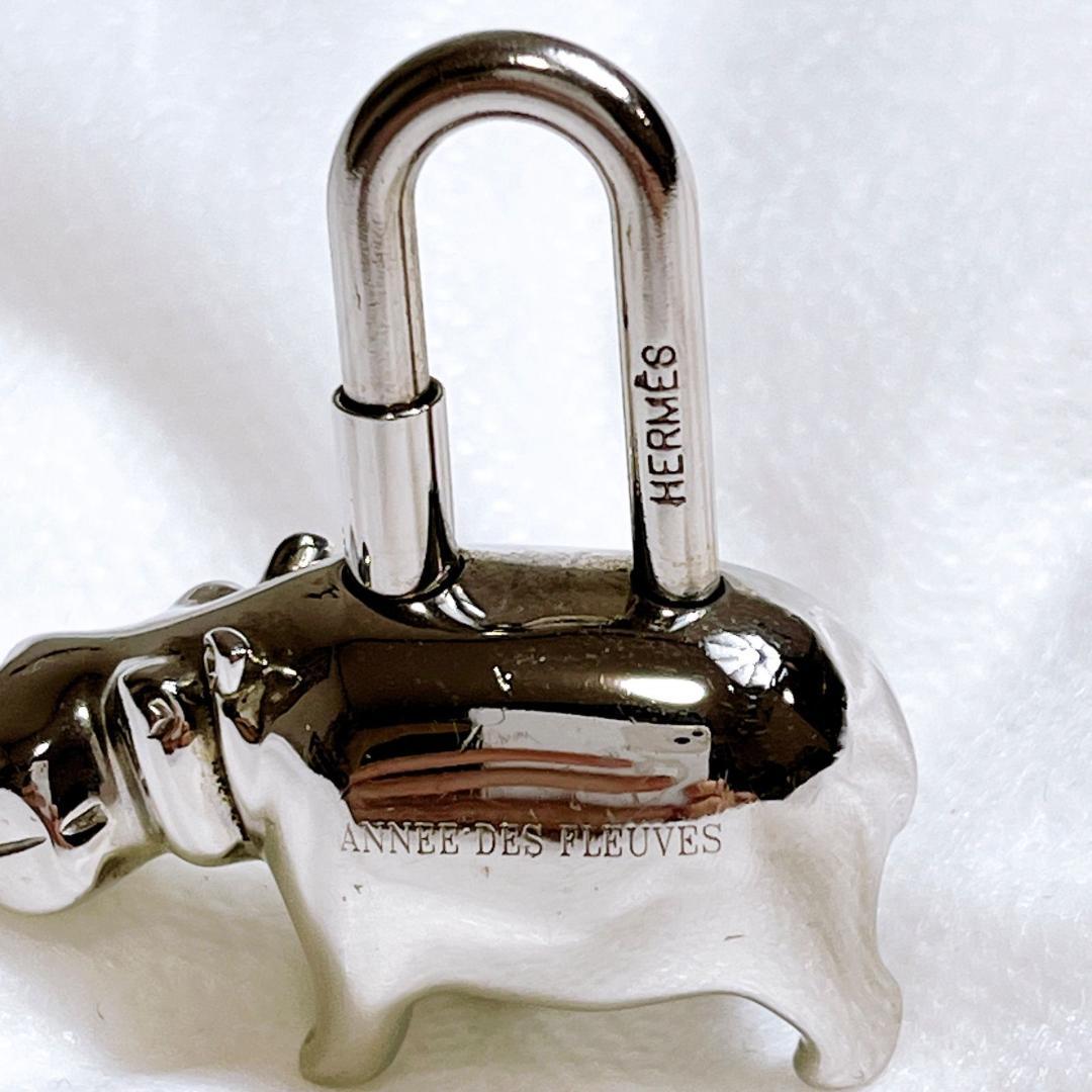 希少　エルメス　カデナ　チャーム　チョーカー　カバ　シルバー　2005年製