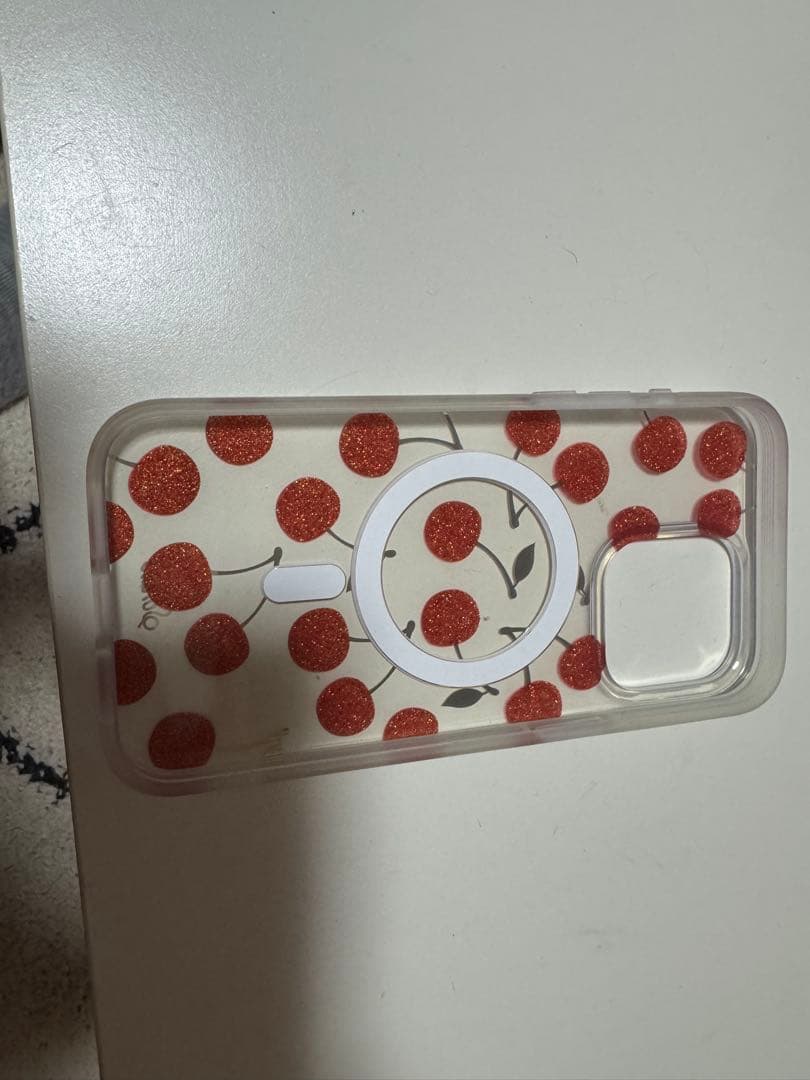 チェリーグリッター MagSafe対応ソフトケース iPhone15promax