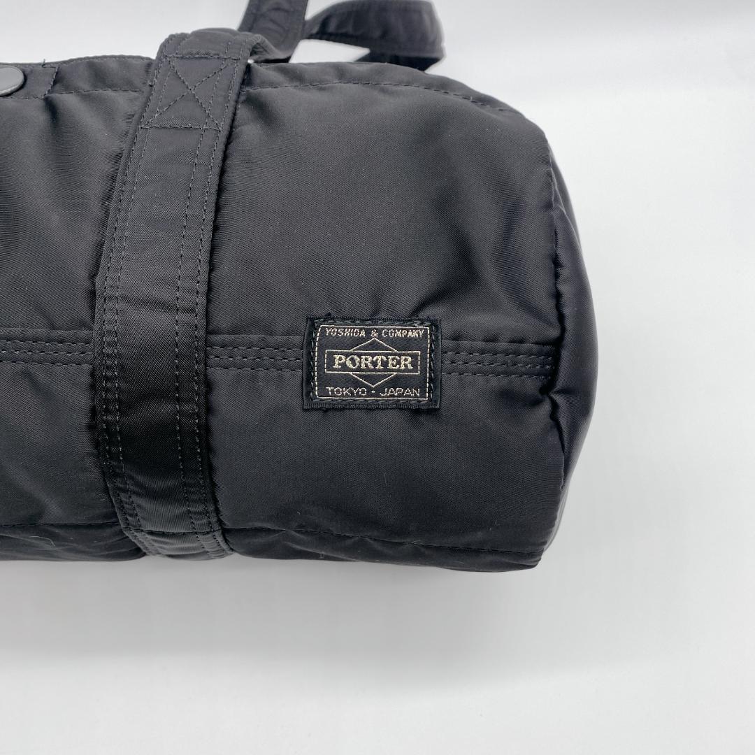 極美品 ポーター タンカー ミニボストン ドラム ロゴ綺麗
