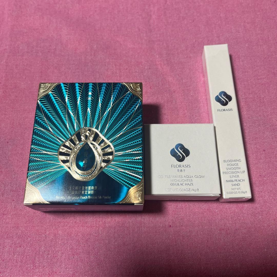 中国コスメ 花西子 タイ族プレストパウダー ハイライト リップペンシル