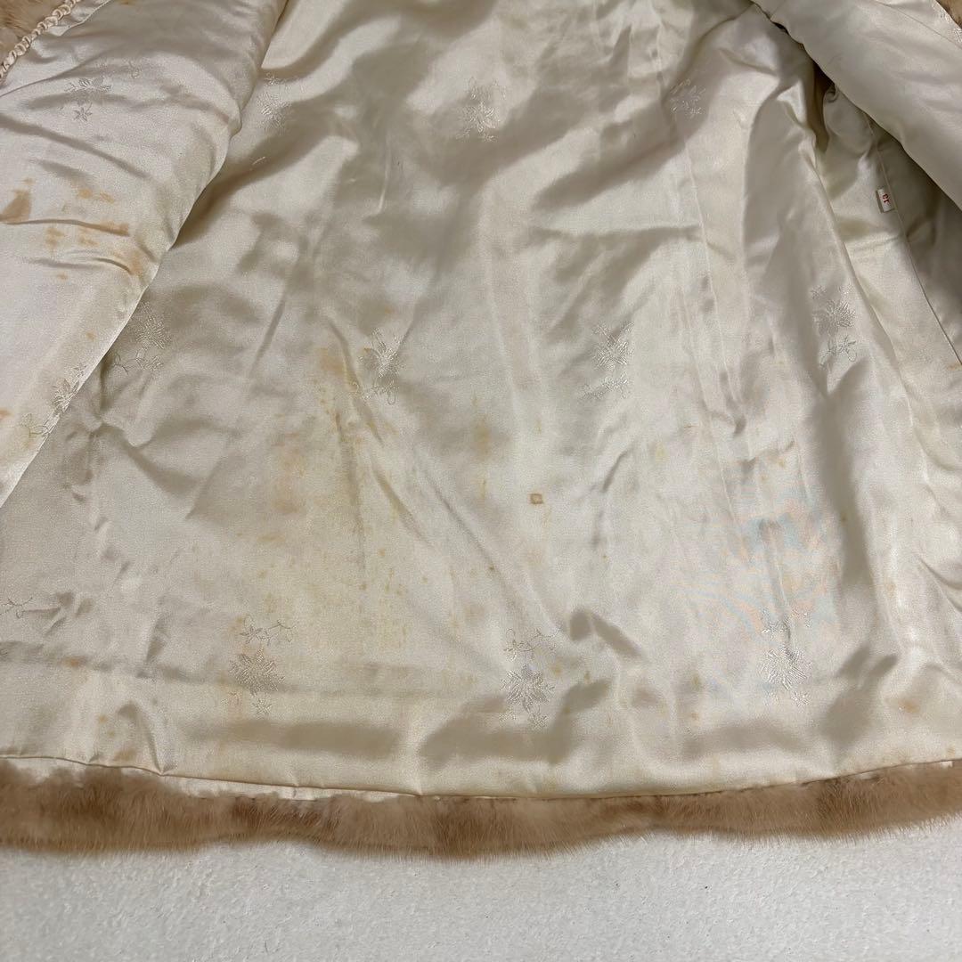 金サガ サガミンク ミンクコート ファーコート 毛皮 リアルファー ホワイト