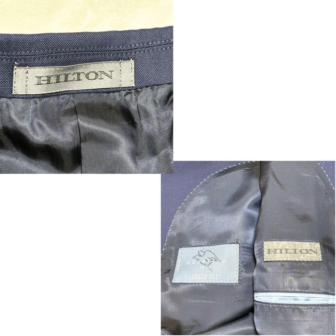 HILTON × グアベロ セットアップスーツ A5 M相当 紺色 総裏 2B