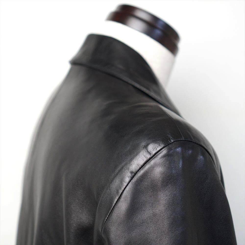 90s ビンテージ アニエスベー フランス製 極上革質 テーラードJKT