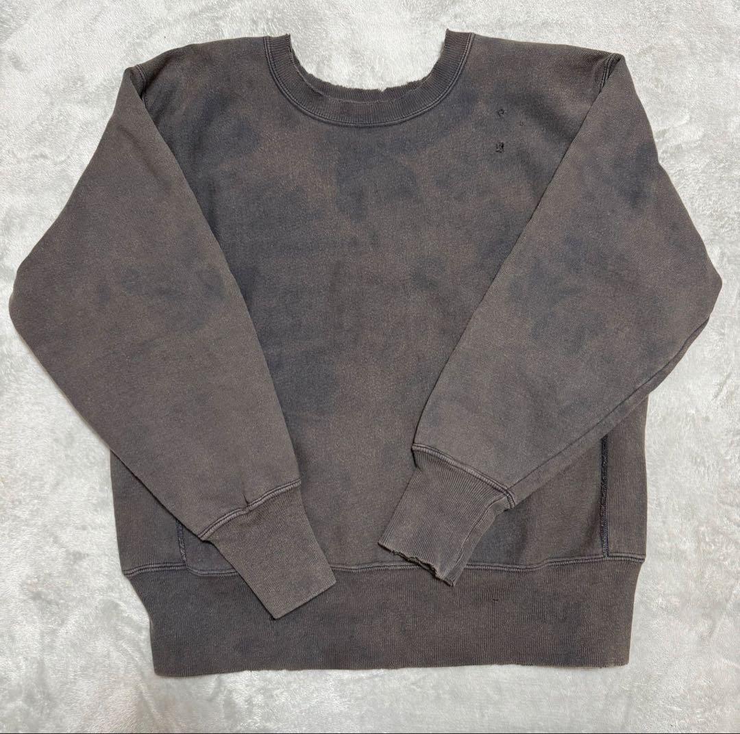 70s Champion リバースウィーブ 単色タグ 金単 ナス紺 ボロ