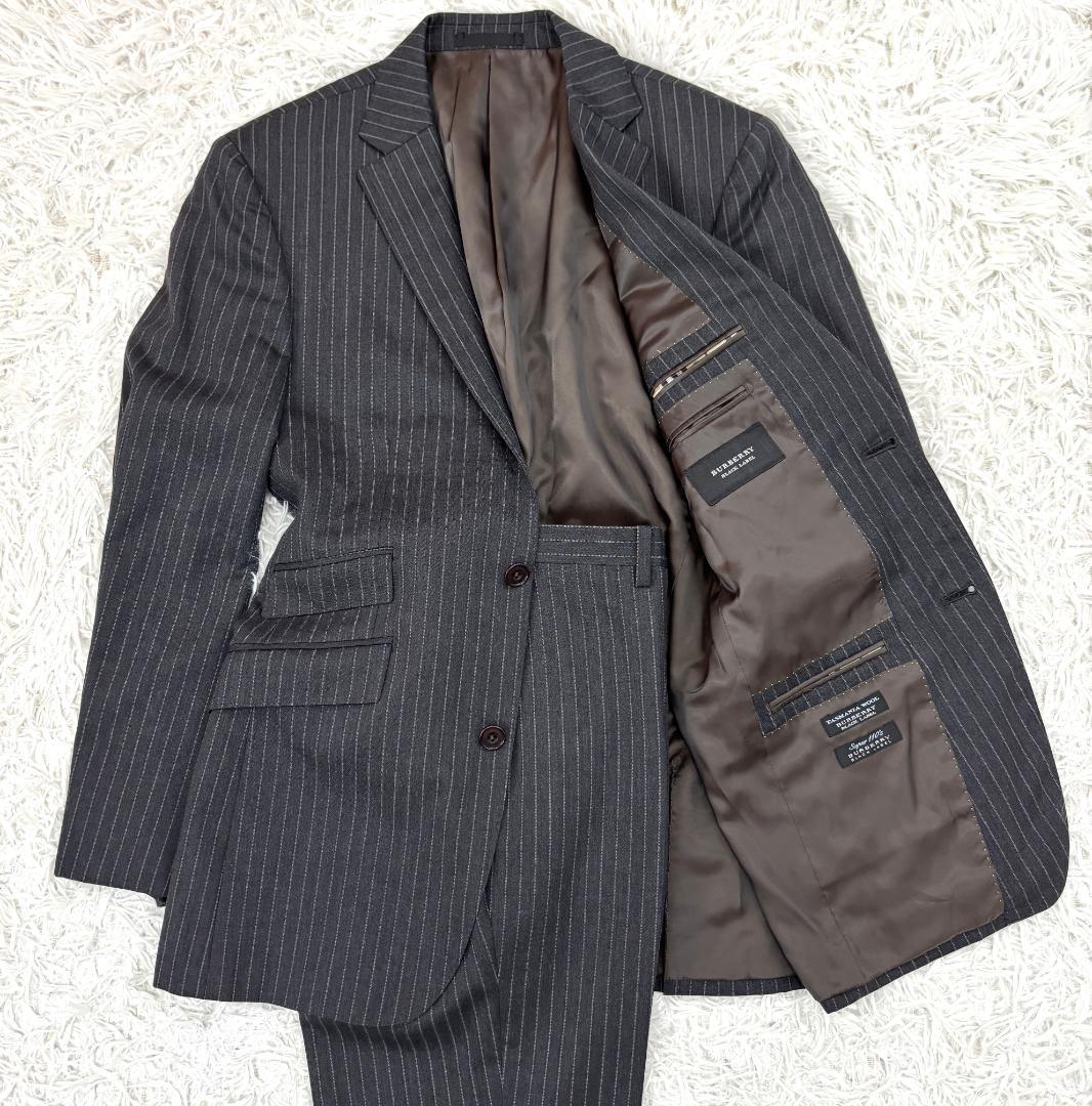 ☆極美品☆バーバリーブラックレーベル　ストライプ柄　セットアップスーツ
