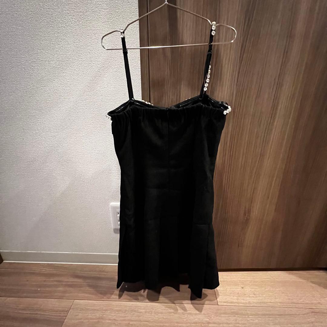 カットアウトビジューキャミソールドレス／jewels キャバドレス　s