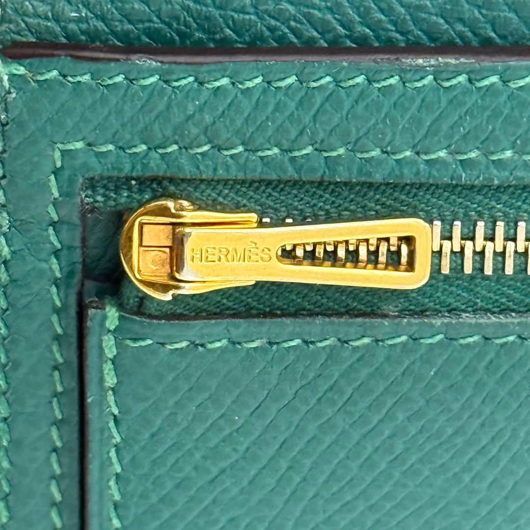 極上美品✨エルメス ベアンスフレ ブォーエプソングリーン 長財布 P65