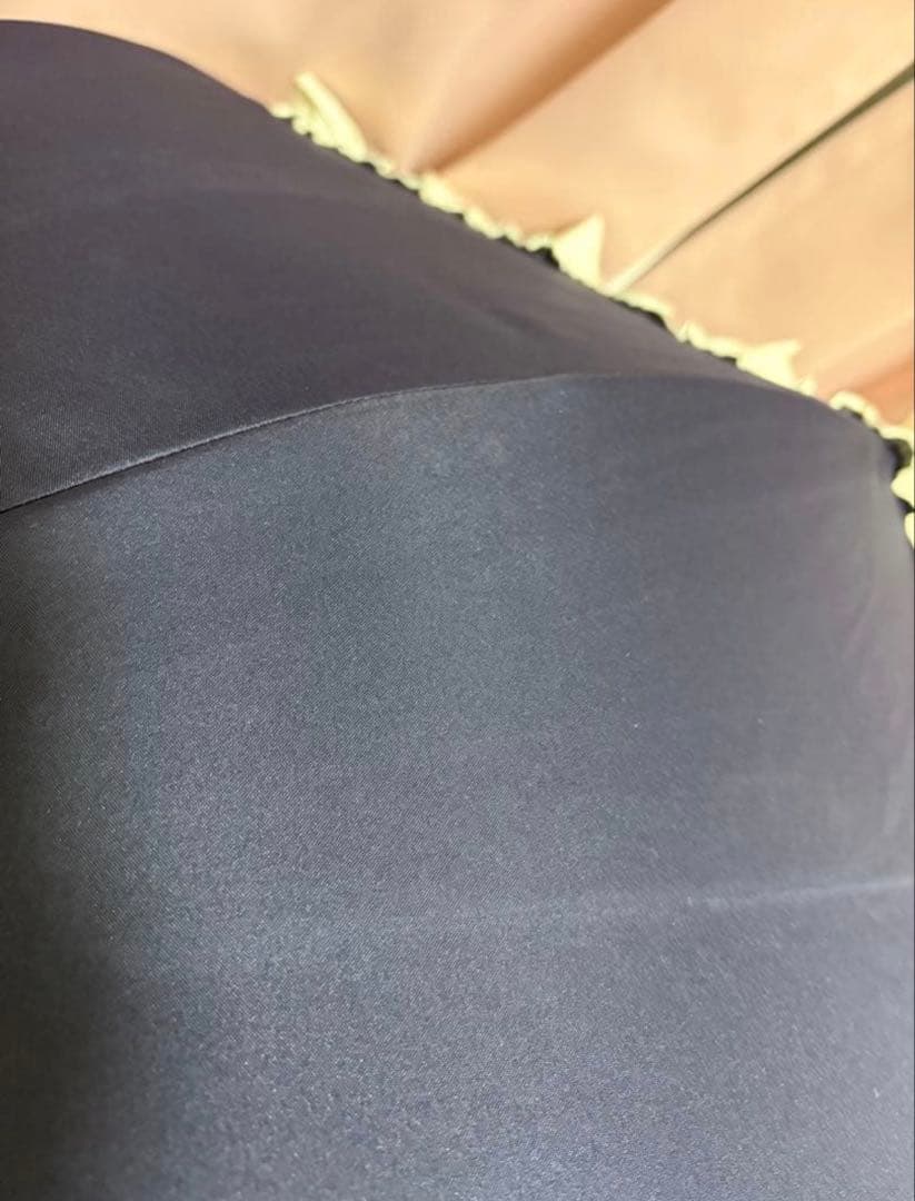 Rose Blanc 日傘ミドル55cm シングルフリル ネイビー×アイボリー