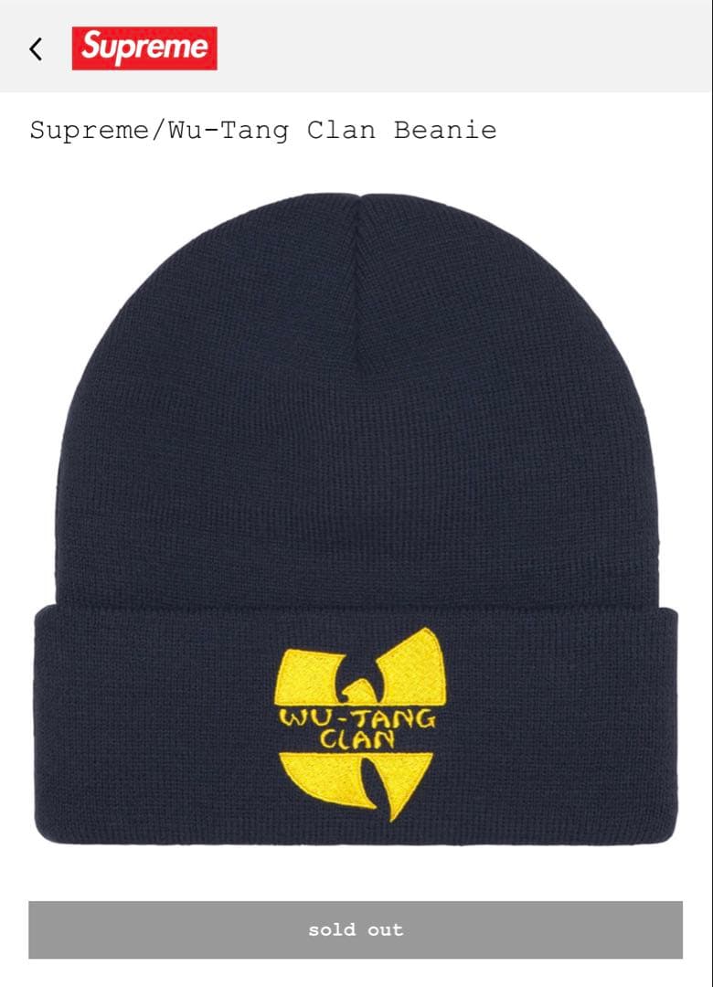 帽子 Supreme Wu-Tang Clan Beanie Navy