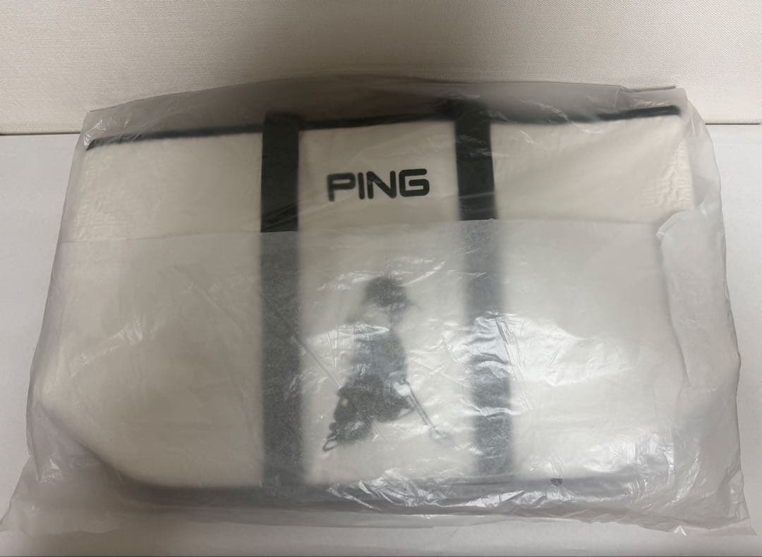 新品 PING GB-N2507 トートバッグ 白×緑