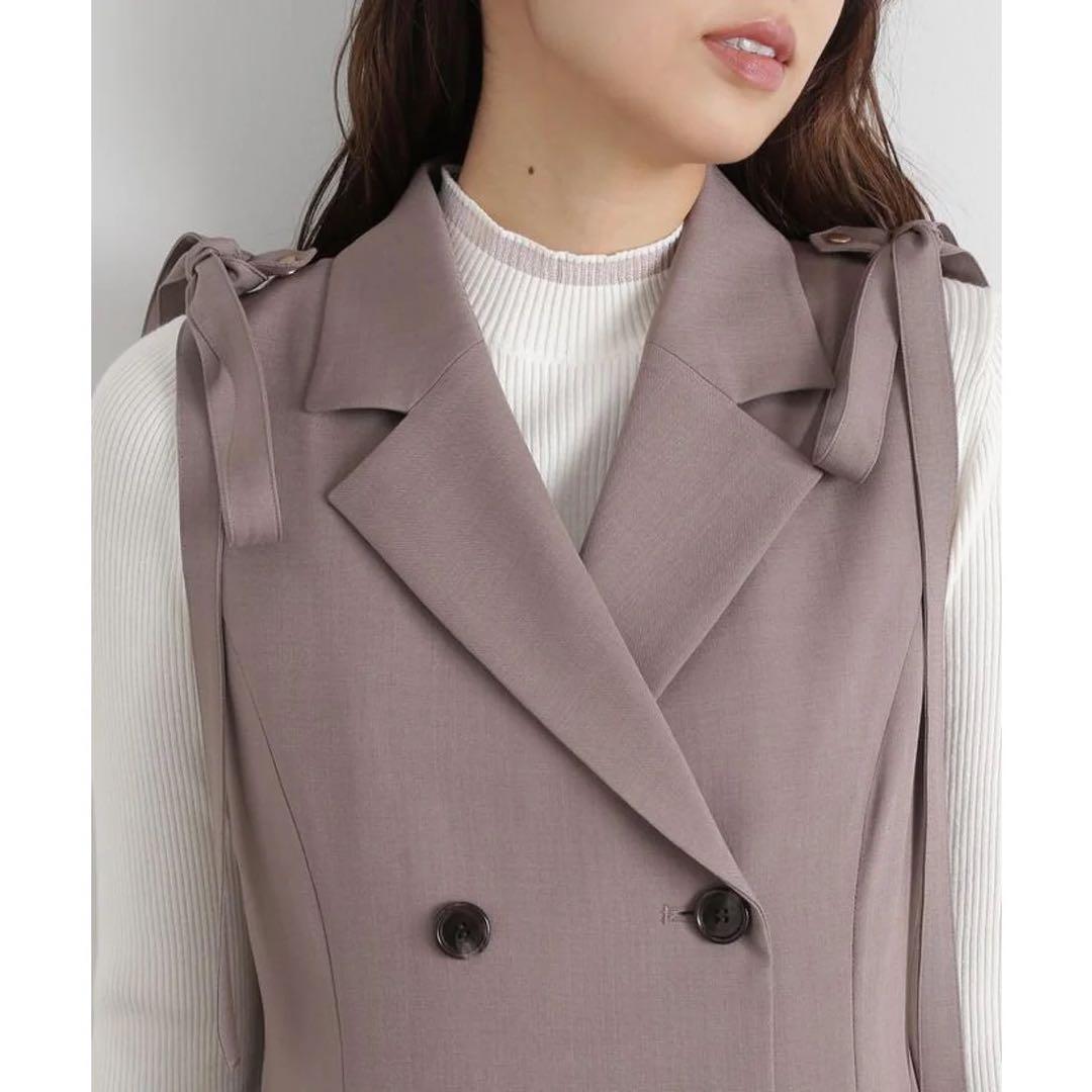 NATURALBEAUTY BASIC ショルダーリボンジャンスカ